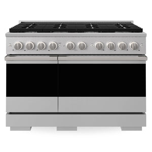 ZLINE Marino 48-Inch 6.7 cu. ft. Gas Range, 8 Burners, Double Oven, Convection Oven, Reversible Griddle, Stainless Steel, MGR48
