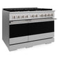 ZLINE Marino 48-Inch 6.7 cu. ft. Gas Range, 8 Burners, Double Oven, Convection Oven, Reversible Griddle, Stainless Steel, MGR48