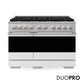 ZLINE 48 in. 6.7 cu. ft. Marino Gas Range with 8 Burner DuoPro™ Cooktop and Dual Ovens with White Matte Doors, PMGR-WM-48 - Front Hero View