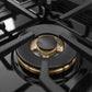 ZLINE Autograph 30 in. 4.2 cu. ft. Marino Gas Range with 4 Burner DuoPro™ Cooktop and Gas Oven in Stainless Steel and Champagne Bronze Accents, PMGRZ-30-CB - Burner Detail