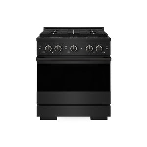 ZLINE Marino 30-Inch 4.2 cu. ft. Dual Fuel Range, 4 Burners, Convection Oven, Black Stainless Steel, MDRB-30