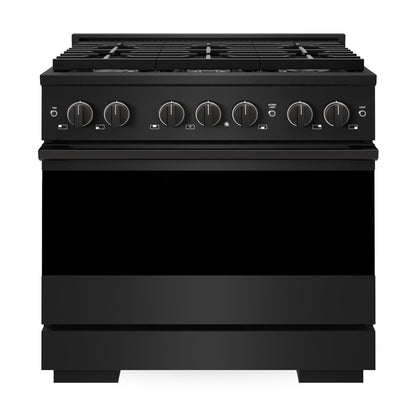 ZLINE Marino 36-Inch 5.2 cu. ft. Dual Fuel Range, 6 Burners, Convection Oven, Black Stainless Steel, MDRB-36