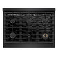 ZLINE Marino 36-Inch 5.2 cu. ft. Dual Fuel Range, 6 Burners, Convection Oven, Black Stainless Steel, MDRB-36