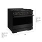 ZLINE Marino 30-Inch 4.2 cu. ft. Gas Range, 4 Burners, Convection Oven, Black Stainless Steel, MGRB-30