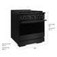 ZLINE Marino 30-Inch 4.2 cu. ft. Gas Range, 4 Brass Burners, Convection Oven, Black Stainless Steel, MGRB-BR-30