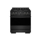 ZLINE Marino 30-Inch 4.2 cu. ft. Gas Range, 4 Brass Burners, Convection Oven, Black Stainless Steel, MGRB-BR-30