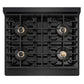ZLINE Marino 30-Inch 4.2 cu. ft. Gas Range, 4 Brass Burner DuoPro™ Cooktop, Convection Oven, Black Stainless Steel, PMGRB-30