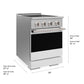 ZLINE 24 in. 3.2 cu. ft. Marino Induction Range with 3 Element Cooktop and Electric Convection Oven in Stainless Steel with White Matte Door, MINR-WM-24 - Dimensions Diagram
