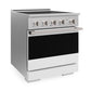 ZLINE 30 in. 4.2 cu. ft. Marino Induction Range with 4 Element Cooktop and Electric Convection Oven in Stainless Steel with White Matte Door, MINR-WM-30