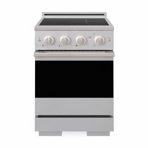 ZLINE 24 in. 3.2 cu. ft. Marino Induction Range with 3 Element Cooktop and Electric Convection Oven in Stainless Steel, MINR24