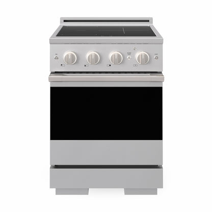 ZLINE 24 in. 3.2 cu. ft. Marino Induction Range with 3 Element Cooktop and Electric Convection Oven in Stainless Steel, MINR24
