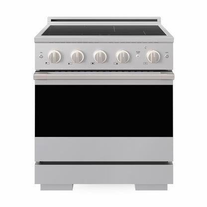 ZLINE 30 in. 4.2 cu. ft. Marino Induction Range with 4 Element Cooktop and Electric Convection Oven in Stainless Steel, MINR30