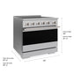 ZLINE 36 in. 5.2 cu. ft. Marino Induction Range with 5 Element Cooktop and Electric Convection Oven in Stainless Steel, MINR36