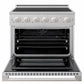ZLINE 36 in. 5.2 cu. ft. Marino Induction Range with 5 Element Cooktop and Electric Convection Oven in Stainless Steel, MINR36