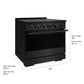 ZLINE 36 in. 5.2 cu. ft. Marino Induction Range with 5 Element Cooktop and Electric Convection Oven in Black Stainless Steel, MINRB-36