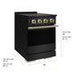ZLINE Autograph 24 in. 3.2 cu. ft. Marino Induction Range with 3 Element Cooktop and Electric Convection Oven in Black Stainless Steel with Champagne Bronze Accents, MINRBZ-24-CB - Dimensions Diagram