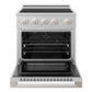 ZLINE 30 in. 4.2 cu. ft. Marino Induction Range with 4 Element Cooktop and Electric Convection Oven in Satin Stainless Steel, MINRS-30