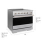 ZLINE 36 in. 5.2 cu. ft. Marino Induction Range with 5 Element Cooktop and Electric Convection Oven in Satin Stainless Steel, MINRS-36