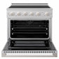 ZLINE 36 in. 5.2 cu. ft. Marino Induction Range with 5 Element Cooktop and Electric Convection Oven in Satin Stainless Steel, MINRS-36