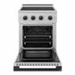 ZLINE Autograph Edition 24 in. 3.2 cu. ft. Marino Induction Range with 3 Element Cooktop and Electric Convection Oven in Satin Stainless Steel with Matte Black Accents, MINRSZ-24-MB