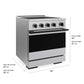 ZLINE Autograph Edition 30 in. 4.2 cu. ft. Marino Induction Range with 4 Element Cooktop and Electric Convection Oven in Satin Stainless Steel with Matte Black Accents, MINRSZ-30-MB