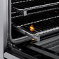 ZLINE Autograph Edition 36 in. 5.2 cu. ft. Marino Induction Range with 5 Element Cooktop and Electric Convection Oven in Satin Stainless Steel with Matte Black Accents, MINRSZ-36-MB