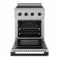 ZLINE Autograph Edition 24 in. 3.2 cu. ft. Marino Induction Range with 3 Element Cooktop and Electric Convection Oven in Stainless Steel with Matte Black Accents, MINRZ-24-MB