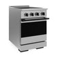 ZLINE Autograph Edition 24 in. 3.2 cu. ft. Marino Induction Range with 3 Element Cooktop and Electric Convection Oven in Stainless Steel with Matte Black Accents, MINRZ-24-MB