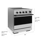 ZLINE Autograph Edition 30 in. 4.2 cu. ft. Marino Induction Range with 4 Element Cooktop and Electric Convection Oven in Stainless Steel with Matte Black Accents, MINRZ-30-MB
