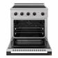ZLINE Autograph Edition 30 in. 4.2 cu. ft. Marino Induction Range with 4 Element Cooktop and Electric Convection Oven in Stainless Steel with Matte Black Accents, MINRZ-30-MB