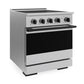 ZLINE Autograph Edition 30 in. 4.2 cu. ft. Marino Induction Range with 4 Element Cooktop and Electric Convection Oven in Stainless Steel with Matte Black Accents, MINRZ-30-MB