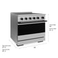 ZLINE Autograph Edition 36 in. 5.2 cu. ft. Marino Induction Range with 5 Element Cooktop and Electric Convection Oven in Stainless Steel with Matte Black Accents, MINRZ-36-MB