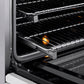ZLINE Autograph Edition 36 in. 5.2 cu. ft. Marino Induction Range with 5 Element Cooktop and Electric Convection Oven in Stainless Steel with White Matte Door and Polished Gold Accents, MINRZ-WM-36-G