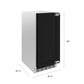 ZLINE Autograph 15" Touchstone Nugget Ice Maker in Panel-Ready Door with Polished Gold Handle, INGDPZ-15-G