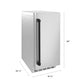 ZLINE Autograph 15" Touchstone Nugget Ice Maker in Stainless Steel Door with Matte Black Handle, INGDZ-ST-15-MB