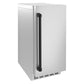 ZLINE Autograph 15" Touchstone Nugget Ice Maker in Stainless Steel Door with Matte Black Handle, INGDZ-ST-15-MB