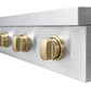 ZLINE Autograph Edition 48" Paramount Induction Rangetop with 7 Element Cooktop in Satin Stainless Steel and Champagne Bronze Accents, SINRTSZ-48-CB