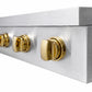 ZLINE Autograph Edition 48" Paramount Induction Rangetop with 7 Element Cooktop in Satin Stainless Steel and Polished Gold Accents, SINRTSZ-48-G