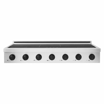 ZLINE Autograph Edition 48" Paramount Induction Rangetop with 7 Element Cooktop in Stainless Steel and Matte Black Accents, SINRTZ-48-MB