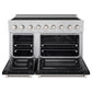 ZLINE 48" Paramount Induction Range with 7 Element Cooktop in Stainless Steel with Black Matte Doors, SINR-BLM-48