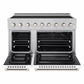 ZLINE 48" Paramount Induction Range with 7 Element Cooktop in Stainless Steel with White Matte Doors, SINR-WM-48