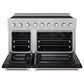 ZLINE 48" Paramount Induction Range with 7 Element Cooktop in Satin Stainless Steel with Black Matte Doors, SINRS-BLM-48