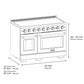 ZLINE Autograph Edition 48" Paramount Induction Range with 7 Element Cooktop in Satin Stainless Steel with Champagne Bronze Accents, SINRSZ-48-CB