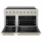 ZLINE Autograph Edition 48" Paramount Induction Range with 7 Element Cooktop in Satin Stainless Steel with Champagne Bronze Accents, SINRSZ-48-CB