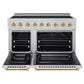 ZLINE Autograph Edition 48" Paramount Induction Range with 7 Element Cooktop in Stainless Steel with Polished Gold Accents, SINRZ-48-G