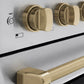 ZLINE Autograph Edition 48" Paramount Induction Range with 7 Element Cooktop in Stainless Steel with Champagne Bronze Helix Handles and Knob Accents, SINRZ-48-KCB