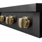 ZLINE Autograph Edition 30" Paramount Induction Rangetop with 4 Element Cooktop in Black Stainless Steel and Champagne Bronze Accents, SINRTBZ-30-CB