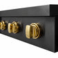 ZLINE Autograph Edition 30" Paramount Induction Rangetop with 4 Element Cooktop in Black Stainless Steel and Polished Gold Accents, SINRTBZ-30-G