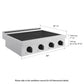 ZLINE Autograph Edition 30" Paramount Induction Rangetop with 4 Element Cooktop in Satin Stainless Steel and Matte Black Accents, SINRTSZ-30-MB
