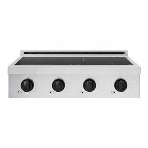 ZLINE Autograph Edition 30" Paramount Induction Rangetop with 4 Element Cooktop in Satin Stainless Steel and Matte Black Accents, SINRTSZ-30-MB